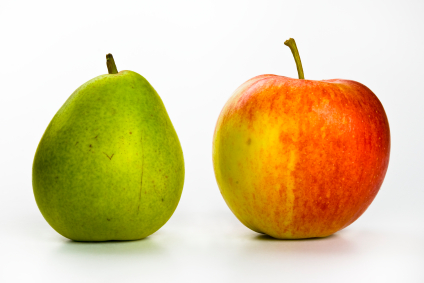 äpfel und birnen in der ideenbewertung