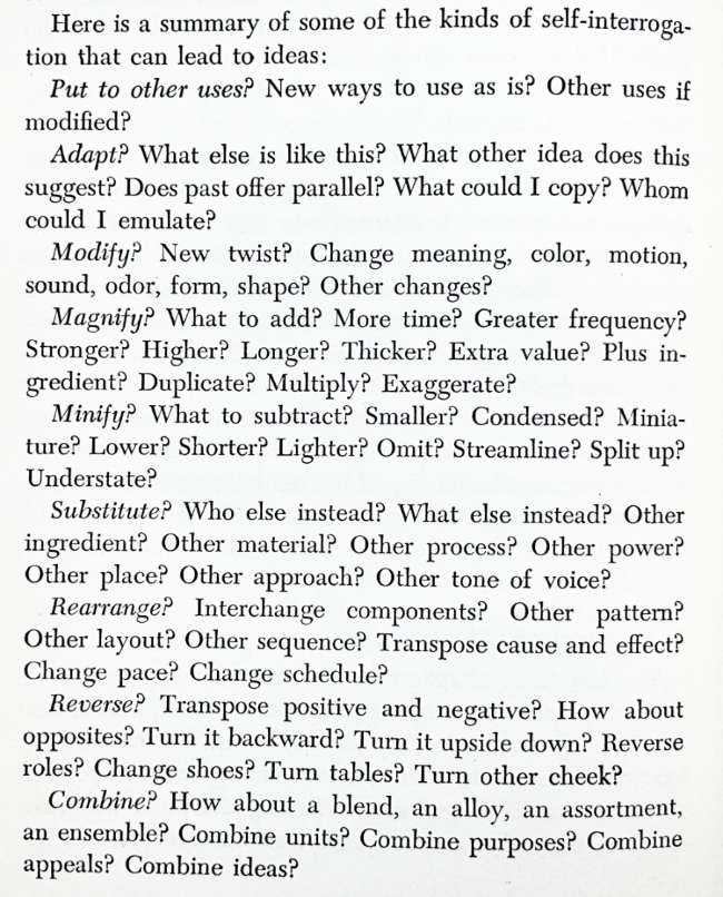 osborn checkliste applied imagination